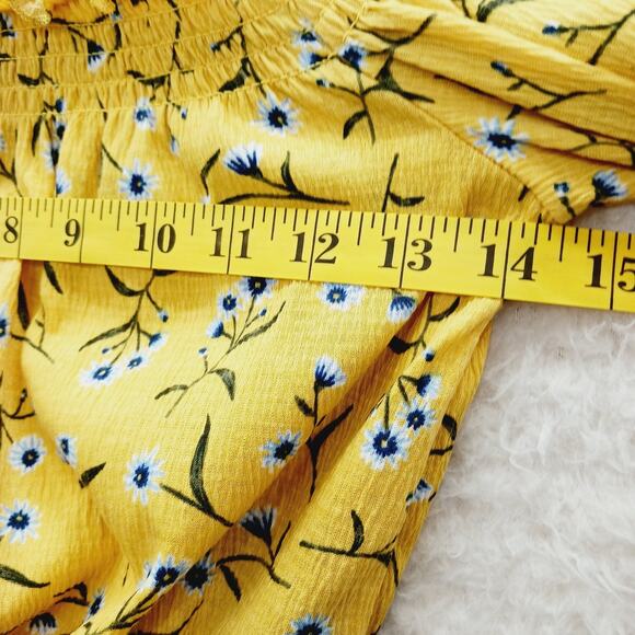 Blouse Size XS Cropped Smock Puff Coquette Fairycore Romantic Whimsycore Y2K - Picture 6 of 10